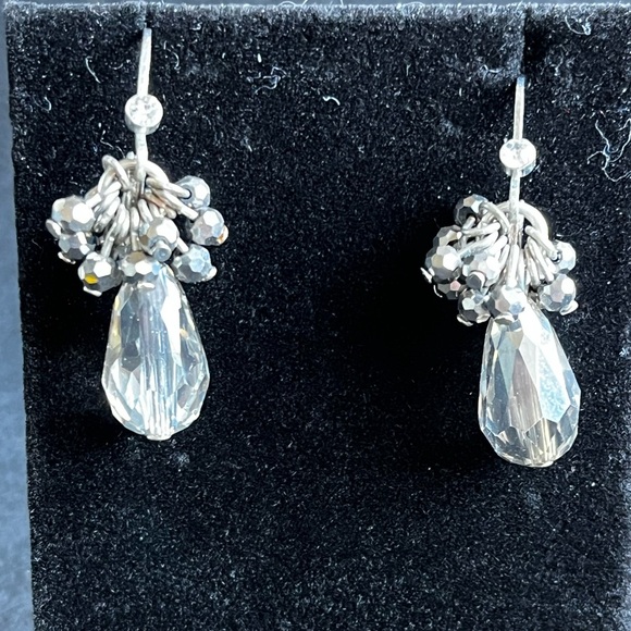 Simply Vera Vera Wang Silver Crystal Cluster Earrings - Picture 7 of 10